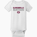 Gloversville High School Rabbit Skins Infant Short Sleeve Baby Rib Onesie Front Thumbnail