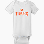 Globe Tigers Rabbit Skins Infant Short Sleeve Baby Rib Onesie Front Thumbnail