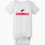 LAWNDALE HIGH SCHOOL CARDINALS <span class="pdp-name-mascot">LAWNDALE CARDINALS</span> Rabbit Skins Infant Short Sleeve Baby Rib Onesie Front Thumbnail