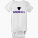 MILLER GROVE HIGH SCHOOL WOLVERINES Rabbit Skins Infant Short Sleeve Baby Rib Onesie Front Thumbnail