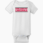 Wetmore Academic Center Cardinals Rabbit Skins Infant Short Sleeve Baby Rib Onesie Front Thumbnail
