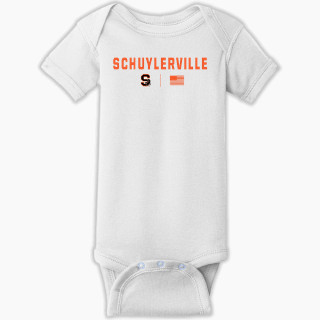 Rabbit Skins Infant Short Sleeve Baby Rib Onesie