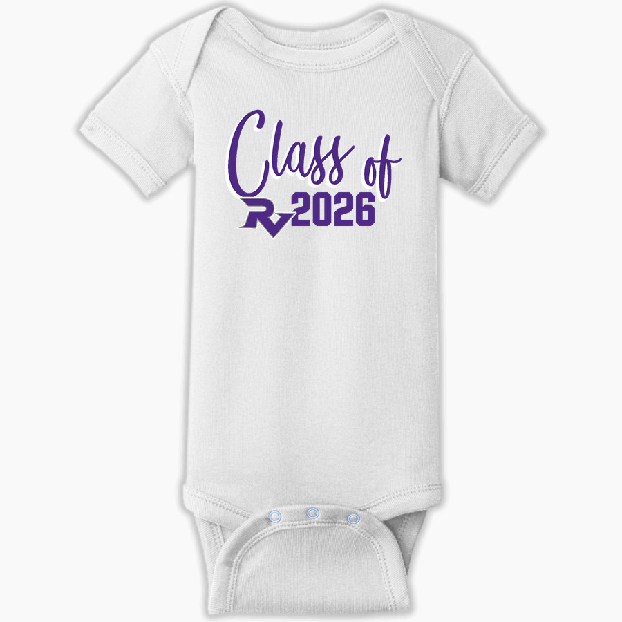 RIDGEVIEW HIGH SCHOOL RAVENS <span class="pdp-name-mascot">RIDGEVIEW RAVENS</span> Rabbit Skins Infant Short Sleeve Baby Rib Onesie