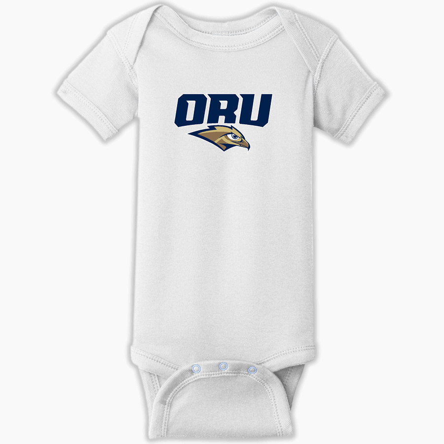 Oral Roberts Golden Eagles Rabbit Skins Infant Short Sleeve Baby Rib Onesie