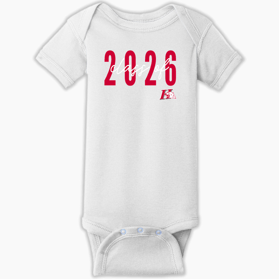 HORTONVILLE HIGH SCHOOL POLAR BEARS <span class="pdp-name-mascot">HORTONVILLE POLAR BEARS</span> Rabbit Skins Infant Short Sleeve Baby Rib Onesie