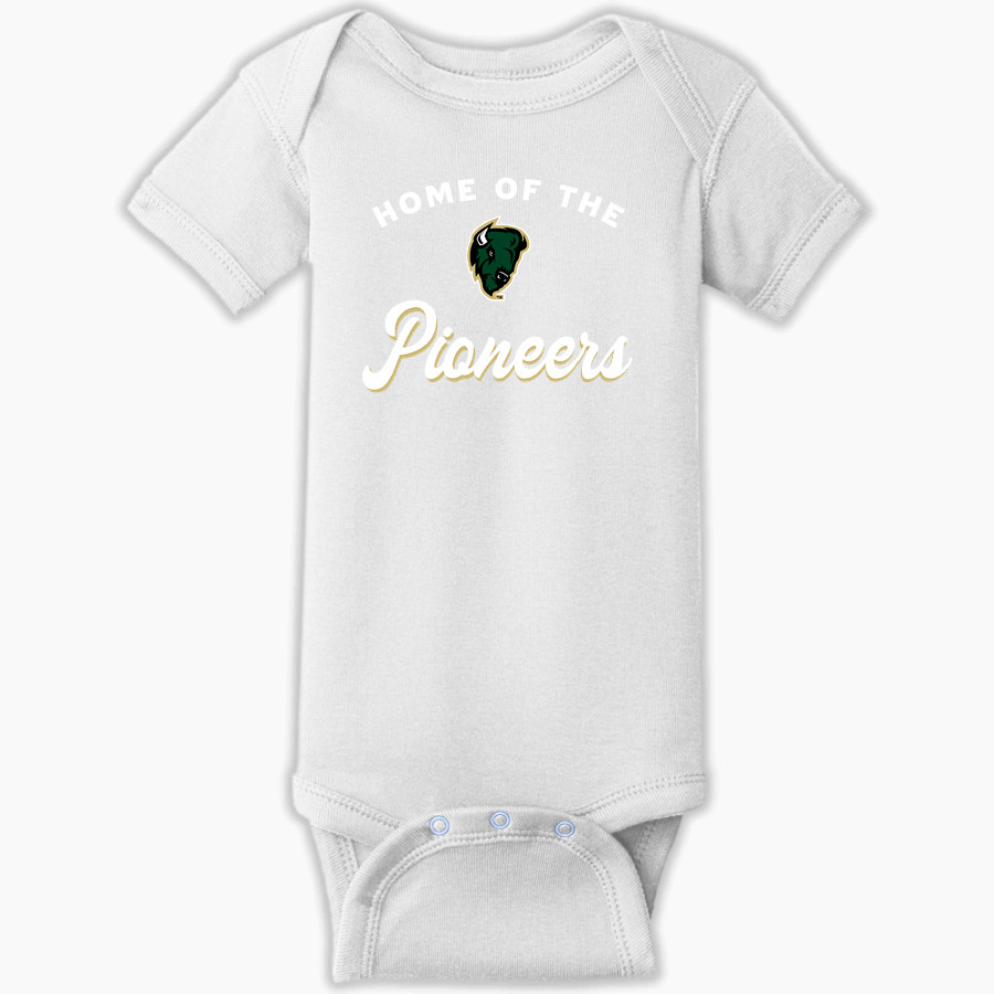 Point Park Athletics The Official Pioneer Online Store <span class="pdp-name-mascot">Point Park Pioneers</span> Rabbit Skins Infant Short Sleeve Baby Rib Onesie