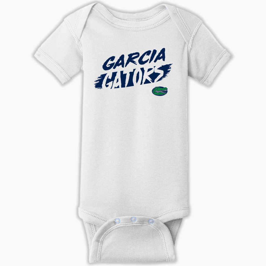 Garcia Gators Rabbit Skins Infant Short Sleeve Baby Rib Onesie