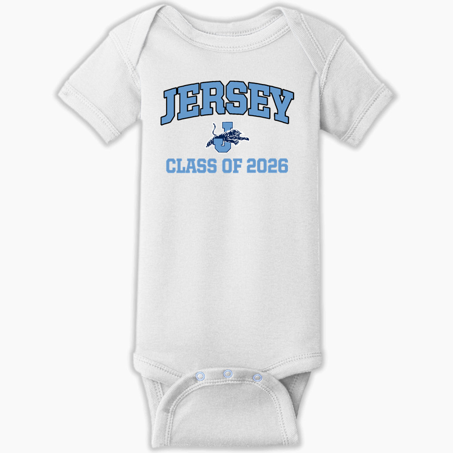 JERSEY COMMUNITY HIGH SCHOOL PANTHERS <span class="pdp-name-mascot">JERSEY PANTHERS</span> Rabbit Skins Infant Short Sleeve Baby Rib Onesie