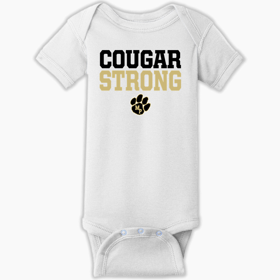Manassas Park Cougars <span class="pdp-name-mascot">Manassas Park Cougars</span> Rabbit Skins Infant Short Sleeve Baby Rib Onesie