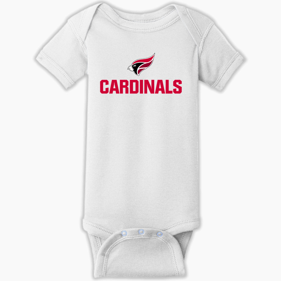 LAWNDALE HIGH SCHOOL CARDINALS <span class="pdp-name-mascot">LAWNDALE CARDINALS</span> Rabbit Skins Infant Short Sleeve Baby Rib Onesie