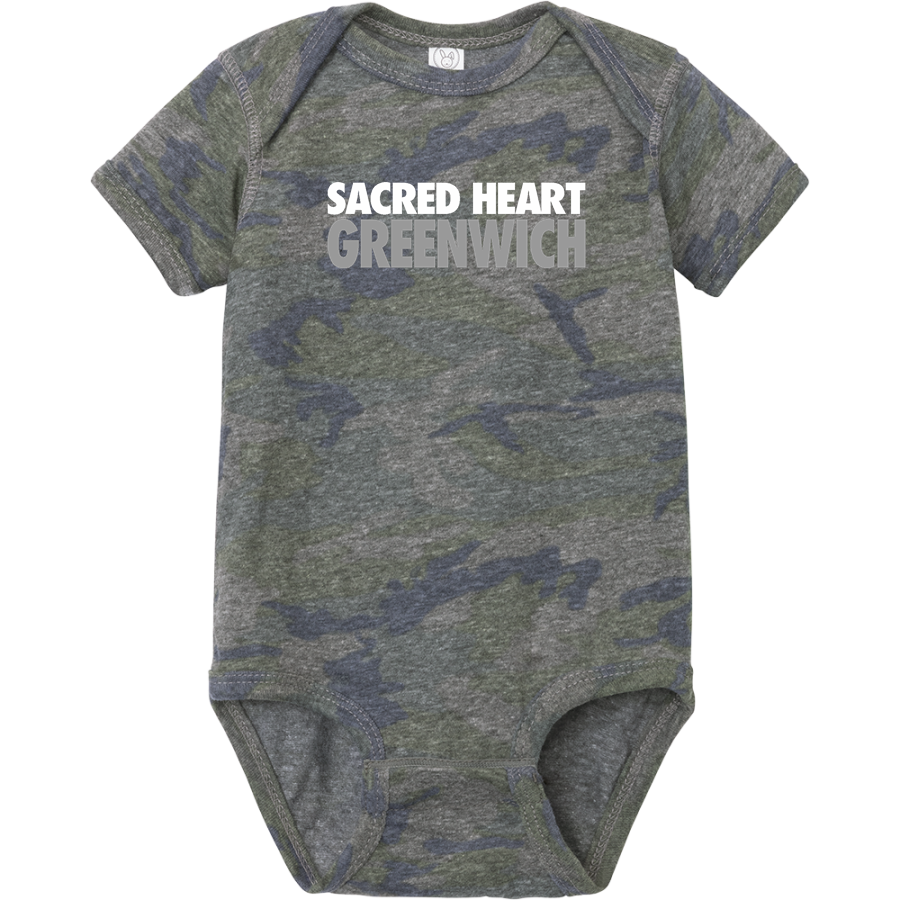 Sacred Heart Greenwich <span class="pdp-name-mascot">Sacred Heart Tigers</span> Rabbit Skins Infant Fine Jersey Bodysuit