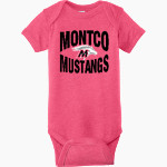 Montco Mustangs Rabbit Skins Infant Fine Jersey Bodysuit Front Thumbnail