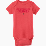 Otterbein University Cardinals Rabbit Skins Infant Fine Jersey Bodysuit Front Thumbnail