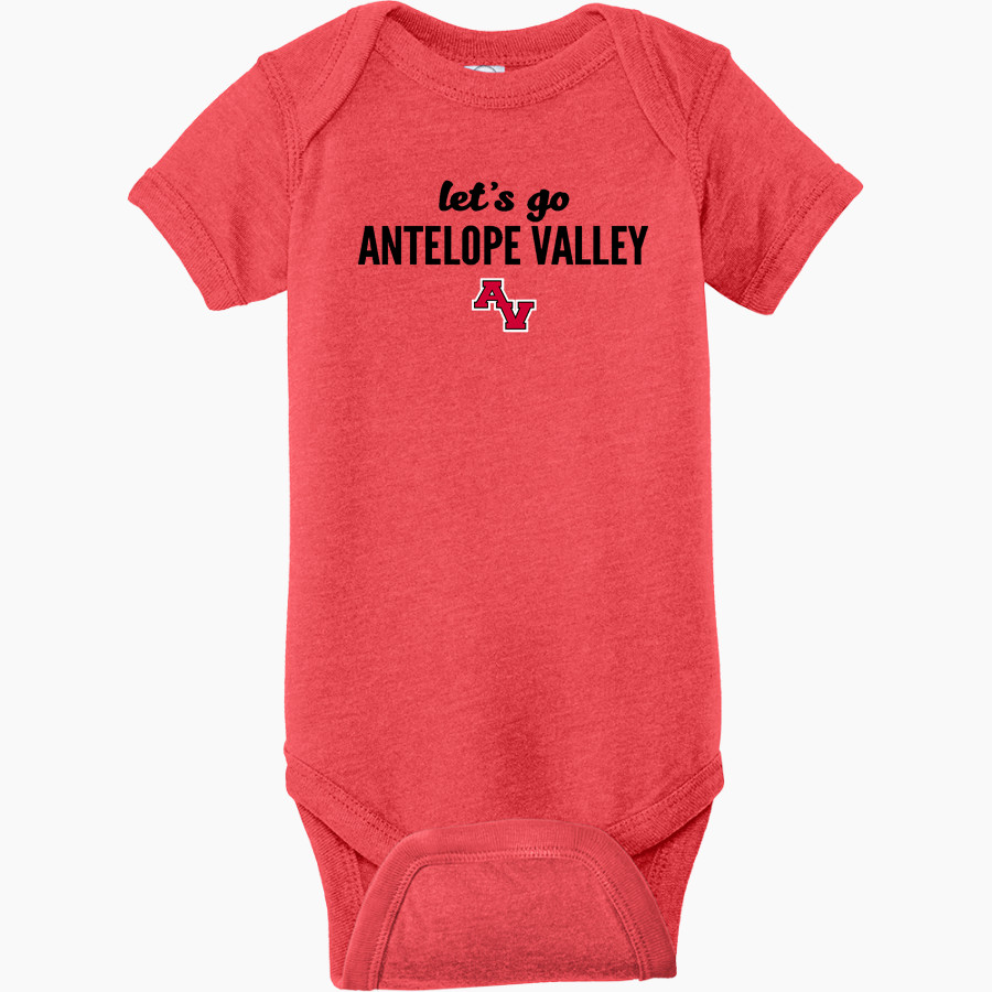 ANTELOPE VALLEY HIGH SCHOOL ANTELOPES Rabbit Skins Infant Fine Jersey Bodysuit
