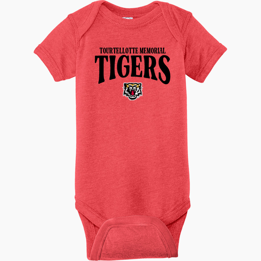 Tourtellotte Memorial Tigers Rabbit Skins Infant Fine Jersey Bodysuit