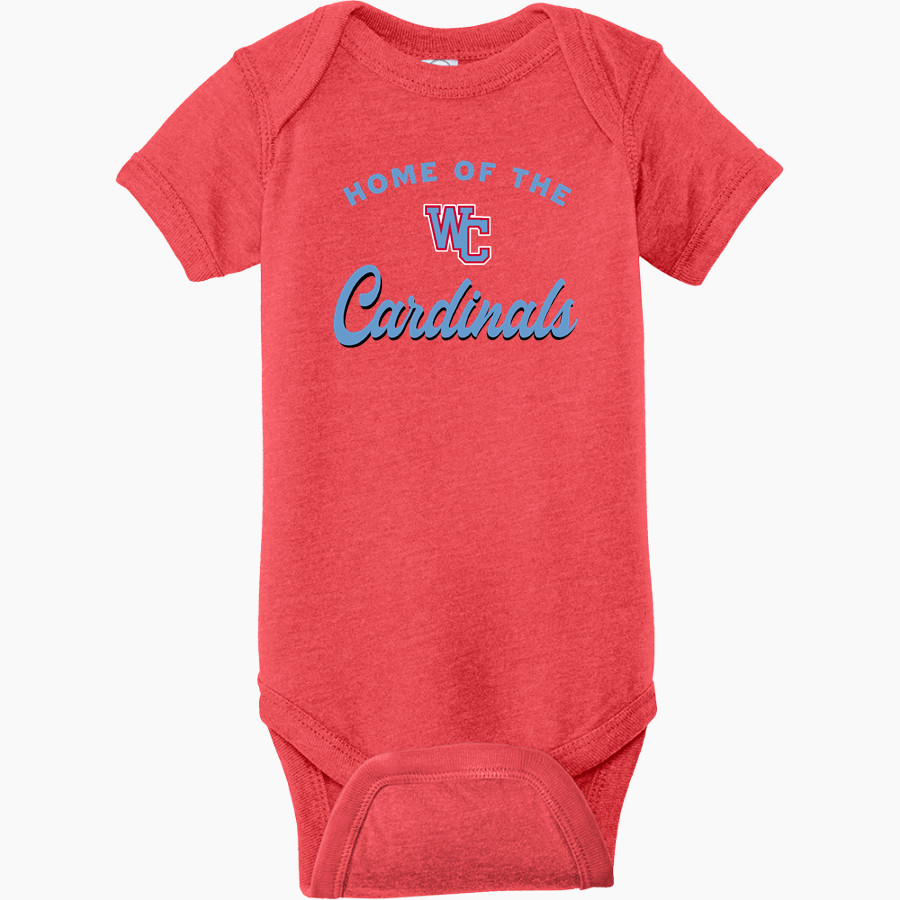WEBB CITY HIGH SCHOOL CARDINALS Rabbit Skins Infant Fine Jersey Bodysuit