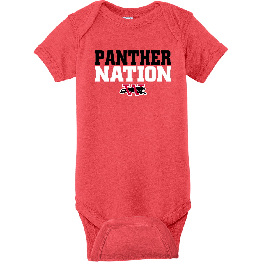 WILMOT UNION HIGH SCHOOL PANTHERS <span class="pdp-name-mascot">WILMOT PANTHERS</span> Rabbit Skins Infant Fine Jersey Bodysuit