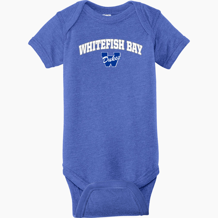 Whitefish Bay Blue Dukes Rabbit Skins Infant Fine Jersey Bodysuit
