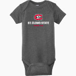St. Cloud State University The Official Online Store <span class="pdp-name-mascot">St. Cloud State Huskies</span> Rabbit Skins Infant Fine Jersey Bodysuit Front Thumbnail