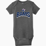 Bluefield University Sideline Store <span class="pdp-name-mascot">Bluefield University</span> Rabbit Skins Infant Fine Jersey Bodysuit Front Thumbnail