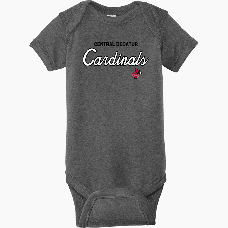 Central Decatur Cardinals Rabbit Skins Infant Fine Jersey Bodysuit