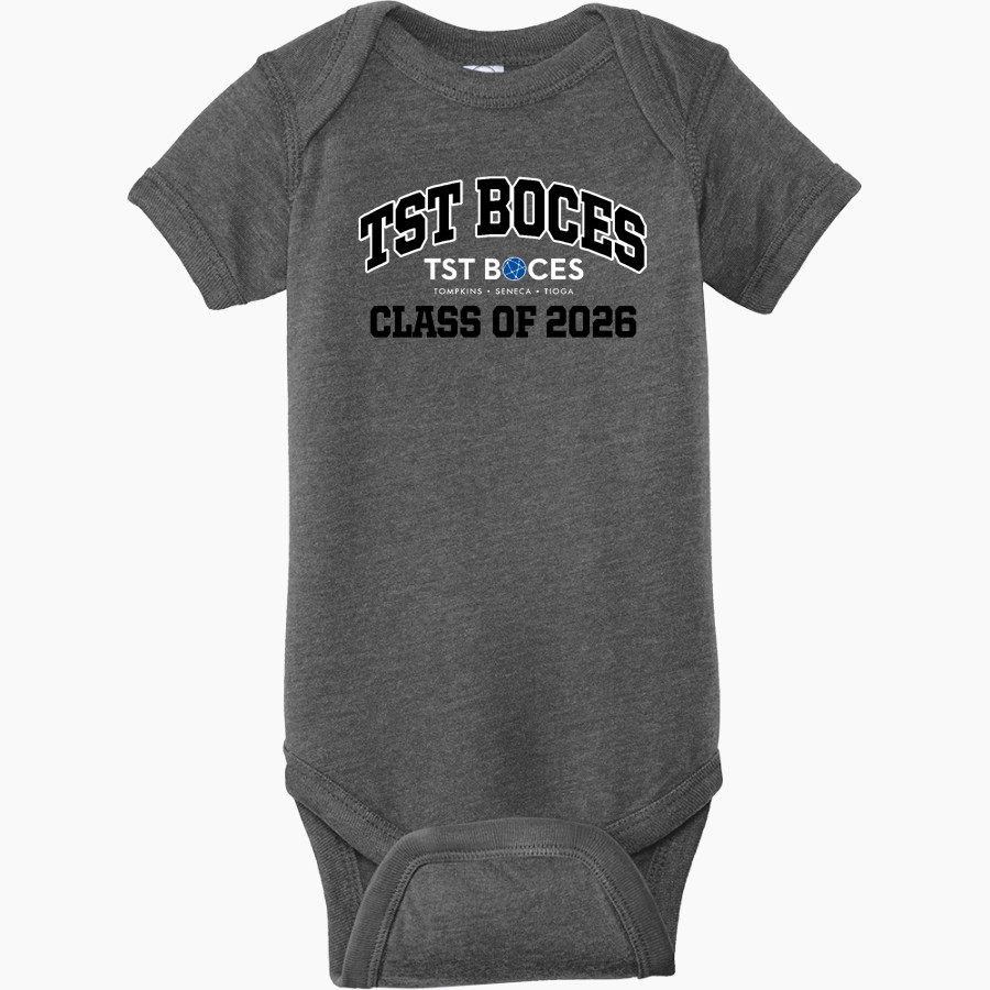 TST BOCES TST BOCES <span class="pdp-name-mascot">Tompkins-Seneca-Tioga Board of Cooperative Educational Services</span> Rabbit Skins Infant Fine Jersey Bodysuit