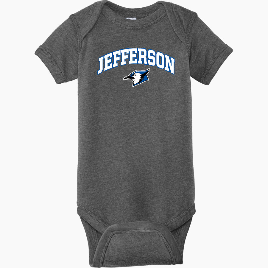 JEFFERSON HIGH SCHOOL BLUEJAYS <span class="pdp-name-mascot">JEFFERSON BLUEJAYS</span> Rabbit Skins Infant Fine Jersey Bodysuit