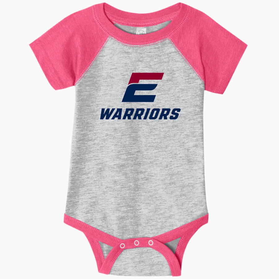OFFICIAL ONLINE STORE OF EASTERN ATHLETICS <span class="pdp-name-mascot">Eastern Connecticut Warriors</span> Rabbit Skins Infant Baseball Fine Jersey Onesie