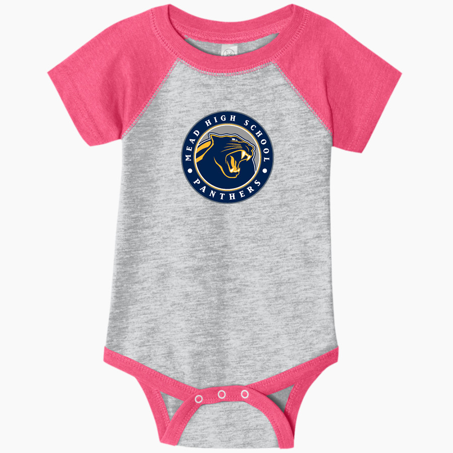 MEAD HIGH SCHOOL PANTHERS Rabbit Skins Infant Baseball Fine Jersey Onesie