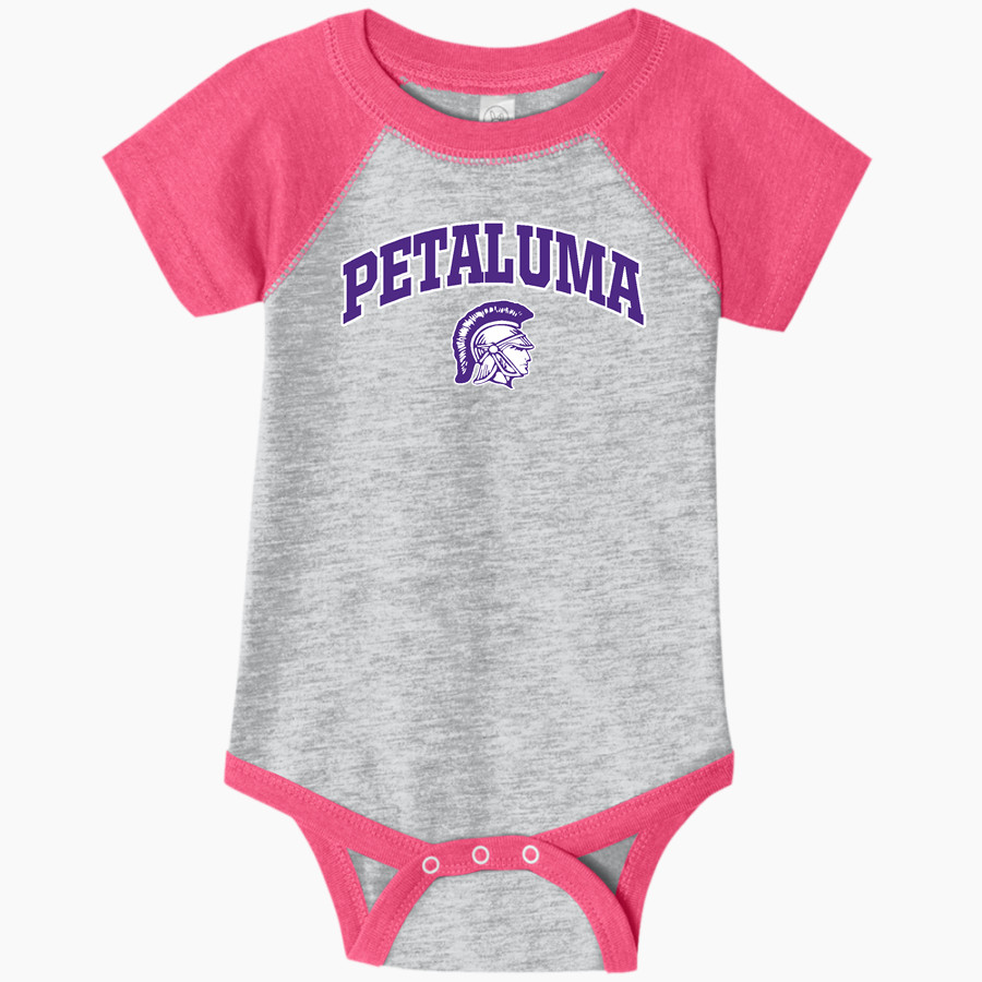 Petaluma Trojans Rabbit Skins Infant Baseball Fine Jersey Onesie