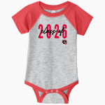 FOSTORIA HIGH SCHOOL REDMEN Rabbit Skins Infant Baseball Fine Jersey Onesie Front Thumbnail