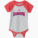 Plainfield Quakers <span class="pdp-name-mascot">Plainfield Quakers</span> Rabbit Skins Infant Baseball Fine Jersey Onesie Front Thumbnail