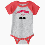 LANGHAM CREEK HIGH SCHOOL LOBOS <span class="pdp-name-mascot">LANGHAM CREEK LOBOS</span> Rabbit Skins Infant Baseball Fine Jersey Onesie Front Thumbnail