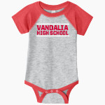 VANDALIA HIGH SCHOOL VANDALS Rabbit Skins Infant Baseball Fine Jersey Onesie Front Thumbnail
