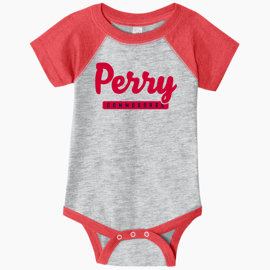 PERRY HIGH SCHOOL COMMODORES <span class="pdp-name-mascot">PERRY COMMODORES</span> Rabbit Skins Infant Baseball Fine Jersey Onesie