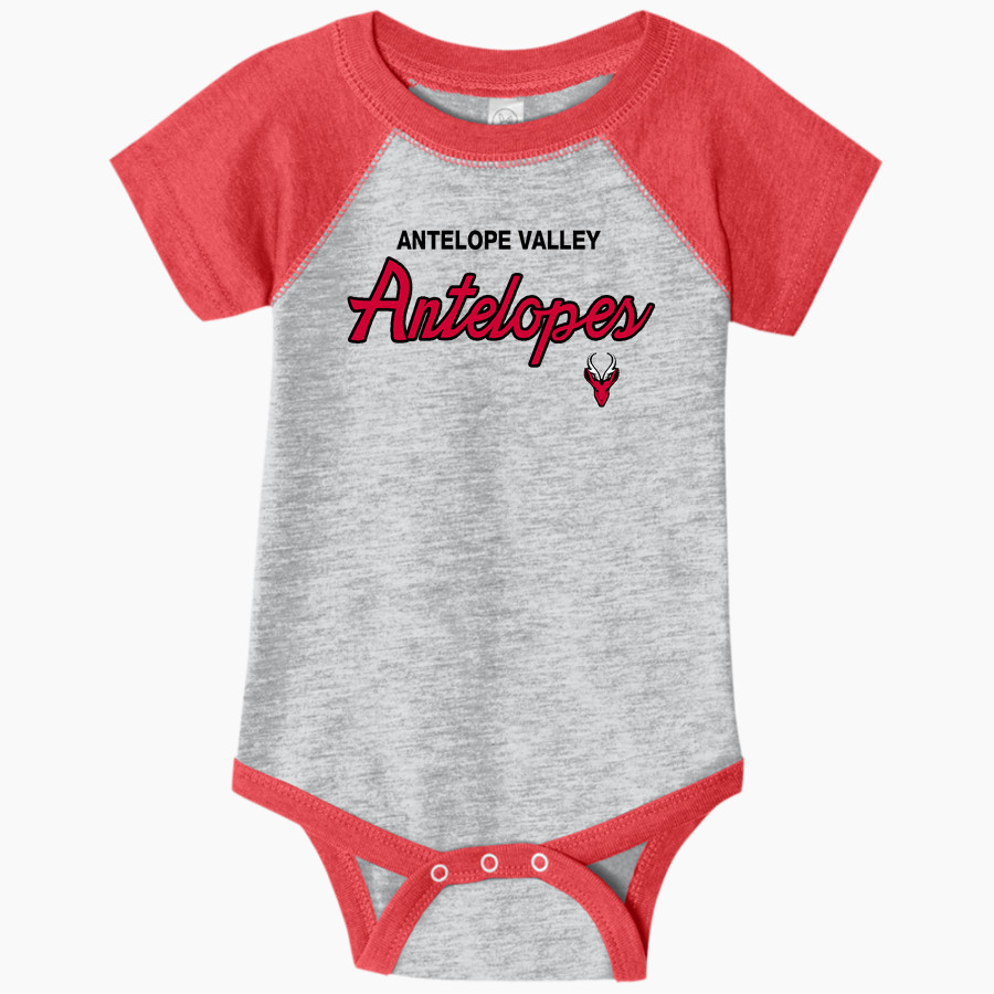 ANTELOPE VALLEY HIGH SCHOOL ANTELOPES <span class="pdp-name-mascot">ANTELOPE VALLEY ANTELOPES</span> Rabbit Skins Infant Baseball Fine Jersey Onesie
