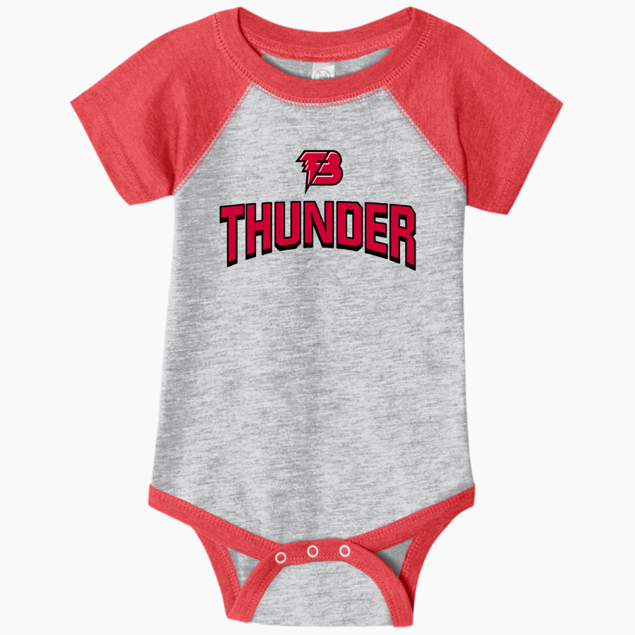 Belleville Mennonite Thunder <span class="pdp-name-mascot">Belleville Mennonite Thunder</span> Rabbit Skins Infant Baseball Fine Jersey Onesie