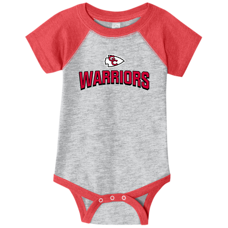 GRANITE CITY HIGH SCHOOL WARRIORS <span class="pdp-name-mascot">GRANITE CITY WARRIORS</span> Rabbit Skins Infant Baseball Fine Jersey Onesie