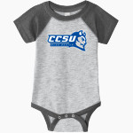 CCSU Blue Devils Rabbit Skins Infant Baseball Fine Jersey Onesie Front Thumbnail