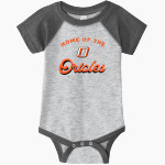 Osseo Orioles <span class="pdp-name-mascot">Osseo Orioles</span> Rabbit Skins Infant Baseball Fine Jersey Onesie Front Thumbnail