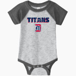 Detroit Mercy Titans Sideline Store <span class="pdp-name-mascot">UDM Titans</span> Rabbit Skins Infant Baseball Fine Jersey Onesie Front Thumbnail