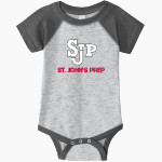 St. John's Prep Red Storm <span class="pdp-name-mascot">St. John's Red Storm</span> Rabbit Skins Infant Baseball Fine Jersey Onesie Front Thumbnail