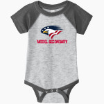 Model Secondary School for the Deaf Eagles Rabbit Skins Infant Baseball Fine Jersey Onesie Front Thumbnail
