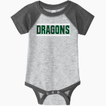 Drew Dragons <span class="pdp-name-mascot">Drew School Dragons</span> Rabbit Skins Infant Baseball Fine Jersey Onesie Front Thumbnail