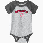 Center Grove Trojans <span class="pdp-name-mascot">Center Grove Trojans</span> Rabbit Skins Infant Baseball Fine Jersey Onesie Front Thumbnail