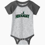 Hockaday School Online Store <span class="pdp-name-mascot">Hockaday</span> Rabbit Skins Infant Baseball Fine Jersey Onesie Front Thumbnail