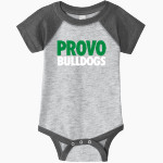 PROVO HIGH SCHOOL BULLDOGS <span class="pdp-name-mascot">PROVO BULLDOGS</span> Rabbit Skins Infant Baseball Fine Jersey Onesie Front Thumbnail