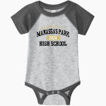 Manassas Park Cougars <span class="pdp-name-mascot">Manassas Park Cougars</span> Rabbit Skins Infant Baseball Fine Jersey Onesie Front Thumbnail