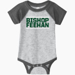 Bishop Feehan Shamrocks <span class="pdp-name-mascot">Bishop Feehan Shamrocks</span> Rabbit Skins Infant Baseball Fine Jersey Onesie Front Thumbnail