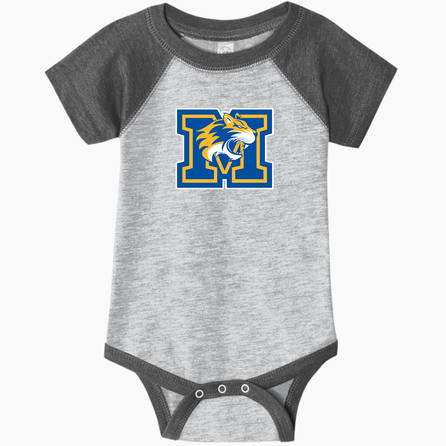 Mercy High School Tigers Online Store Rabbit Skins Infant Baseball Fine Jersey Onesie